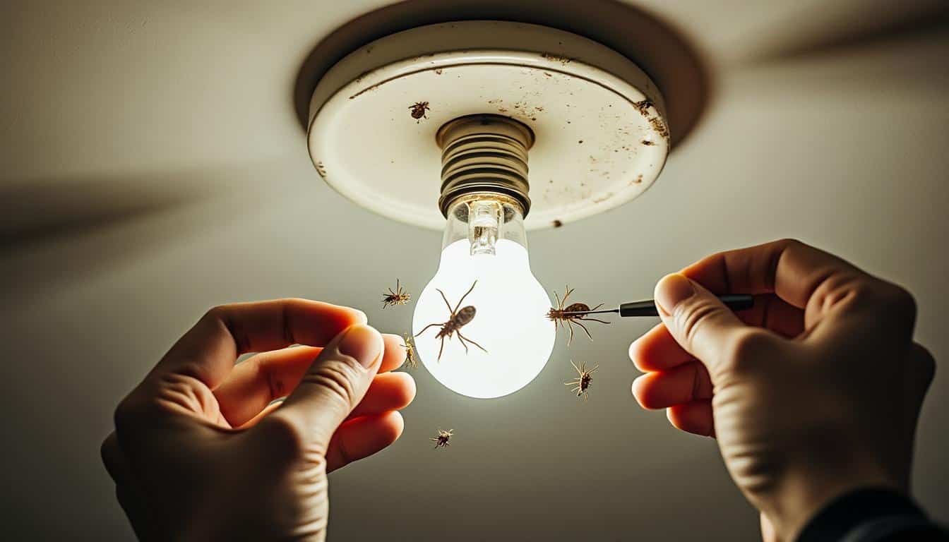 Astuces pour retirer les insectes piégés dans un plafonnier