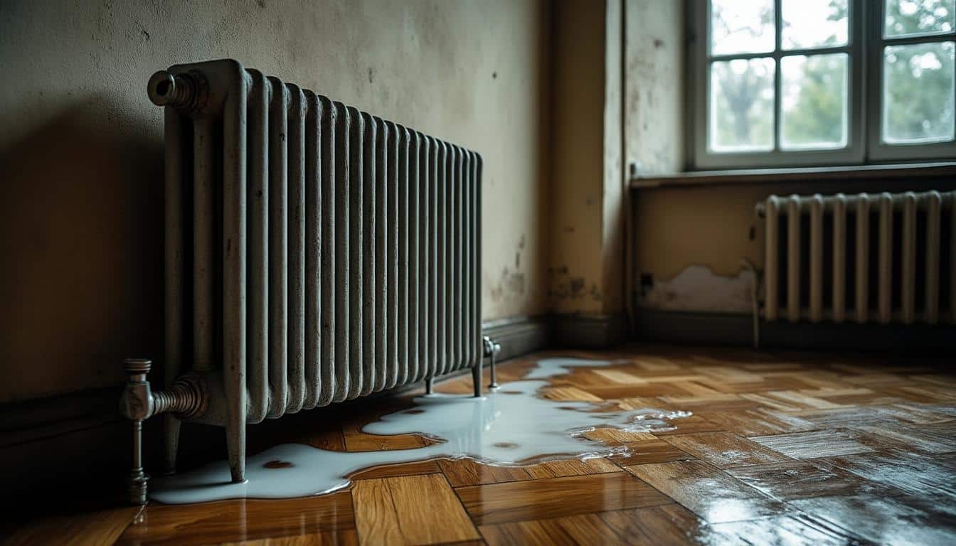 Identifier une fuite d'eau liée à une panne de radiateur