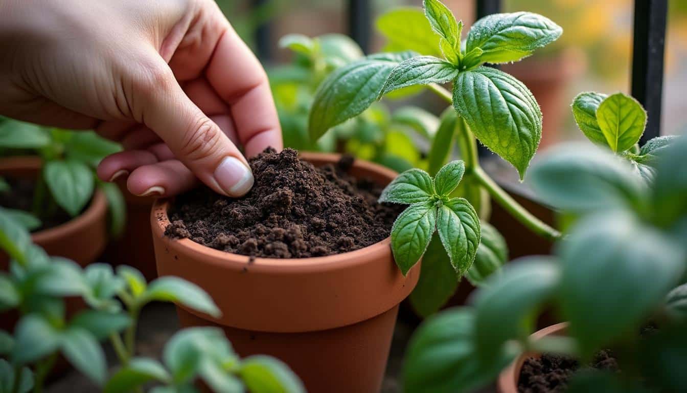 Les avantages du compost pour les plantes aromatiques en pot sur le balcon