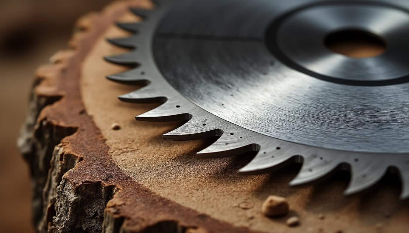 Lame de scie circulaire au carbure pour bois de chauffage : coupe précise et durable