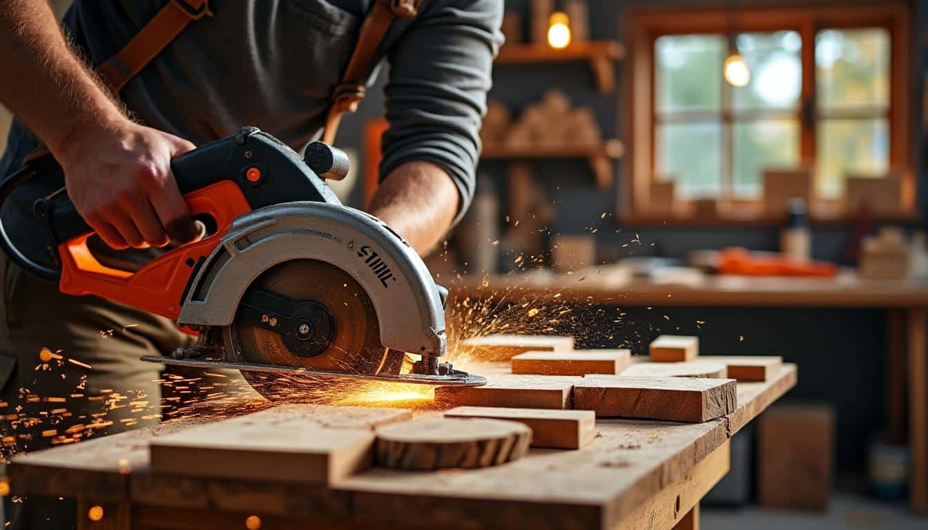 Illustration: Comment la scie circulaire Stihl s’adapte à tous vos besoins de coupe