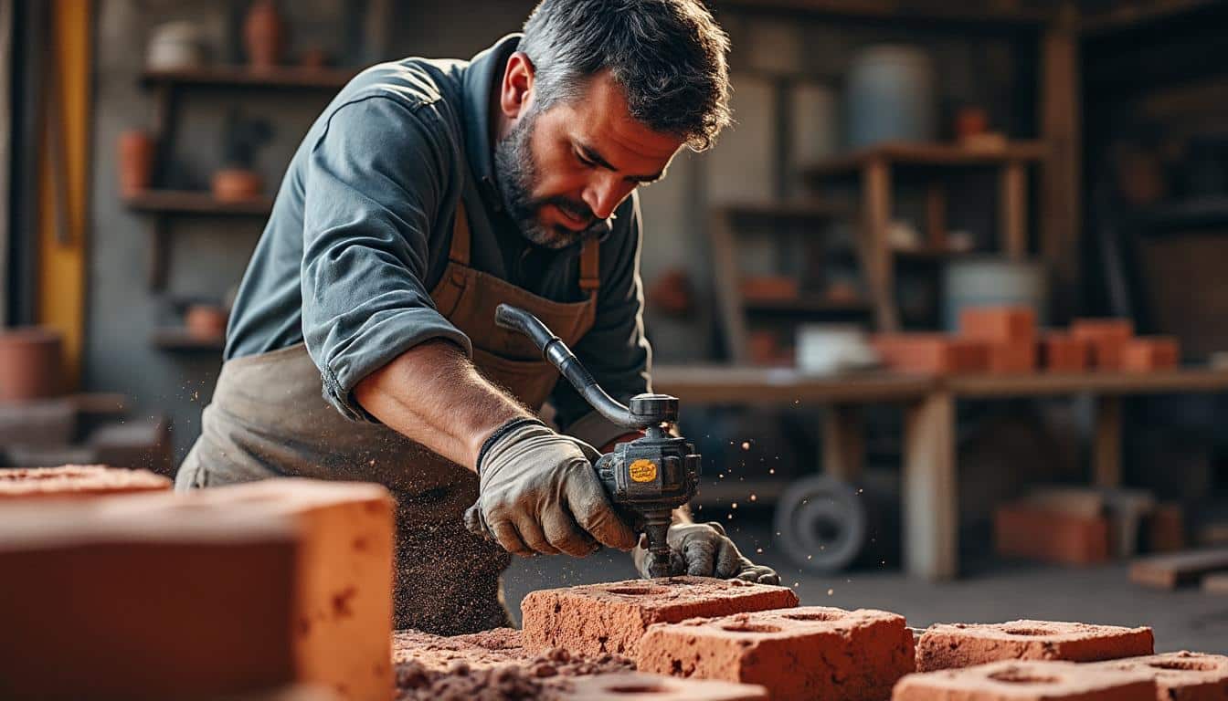Couper de la brique rouge sans poussière : méthodes et outils efficaces