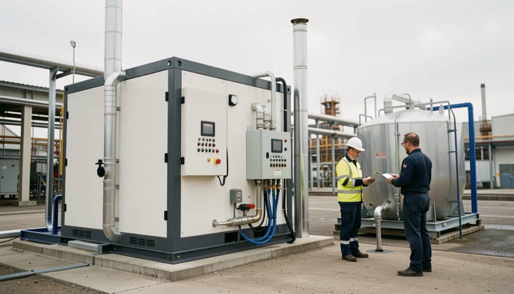 Chaufferie vapeur temporaire pour site industriel