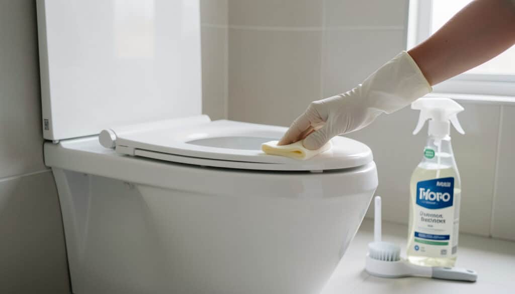 Nettoyage de la cuvette des WC sans l’abîmer